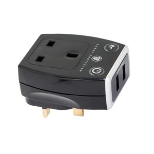 ACE 13A Fused 1 Gang Universal Adaptor Black